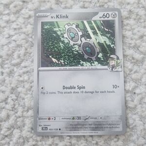 POKEMON TCG Card N's Klink Journey Together 103/159